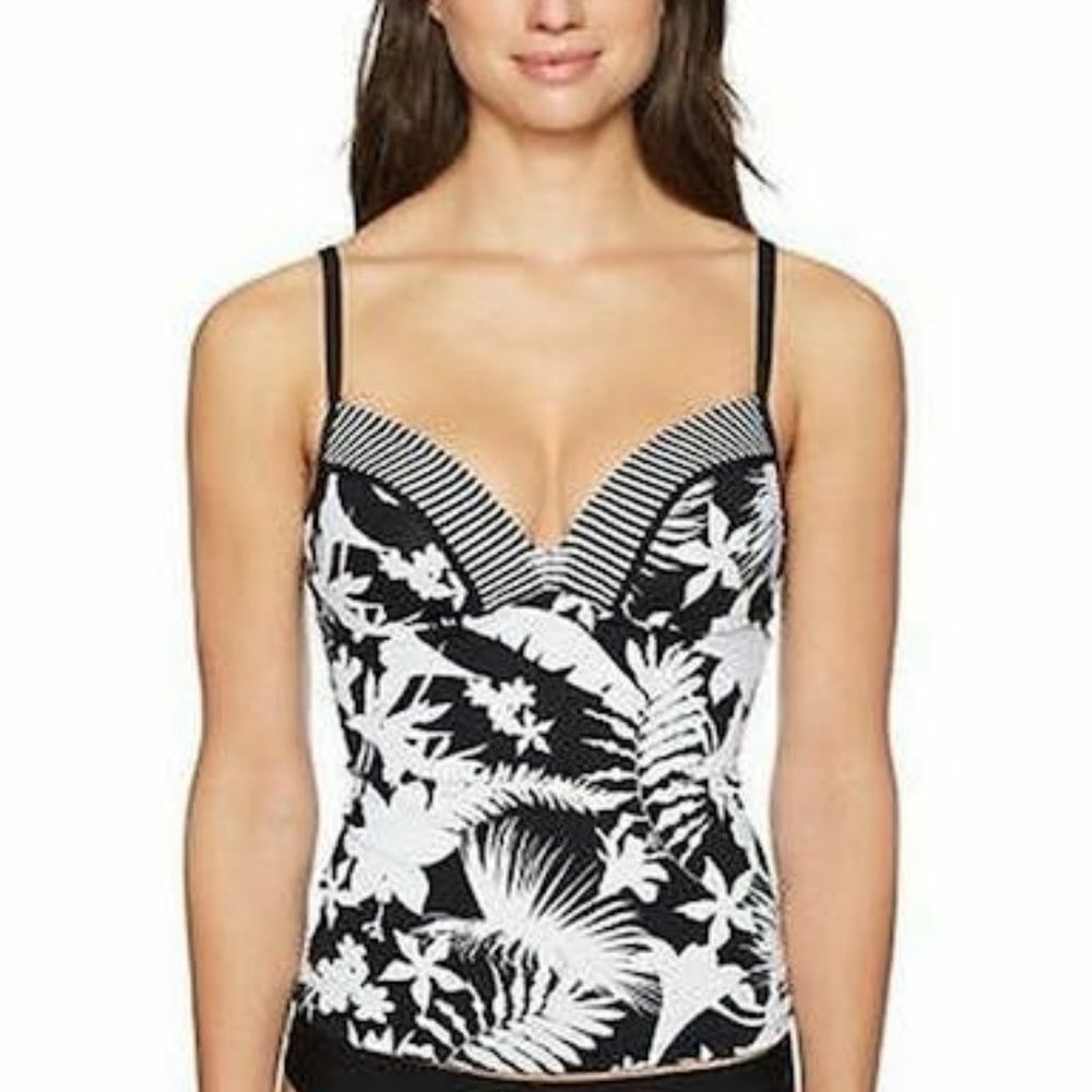 BLEU Rod Beattie Women's Plunge Tankini Top/ Size 6